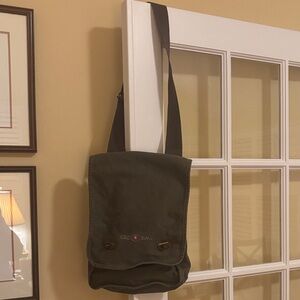 Authentic Pigment Geo Bag Olive Green Messenger Bag 100% Cotton